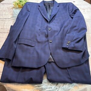Tommy Hilfiger Blue Plaid Sports Coat and Dress Pants sz 38